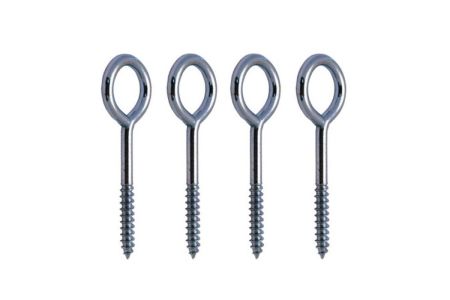 Schroef Oog Markies set 20*10 set 4 stuks - metaalkleur